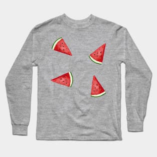 Watermelon Slices Pattern Long Sleeve T-Shirt